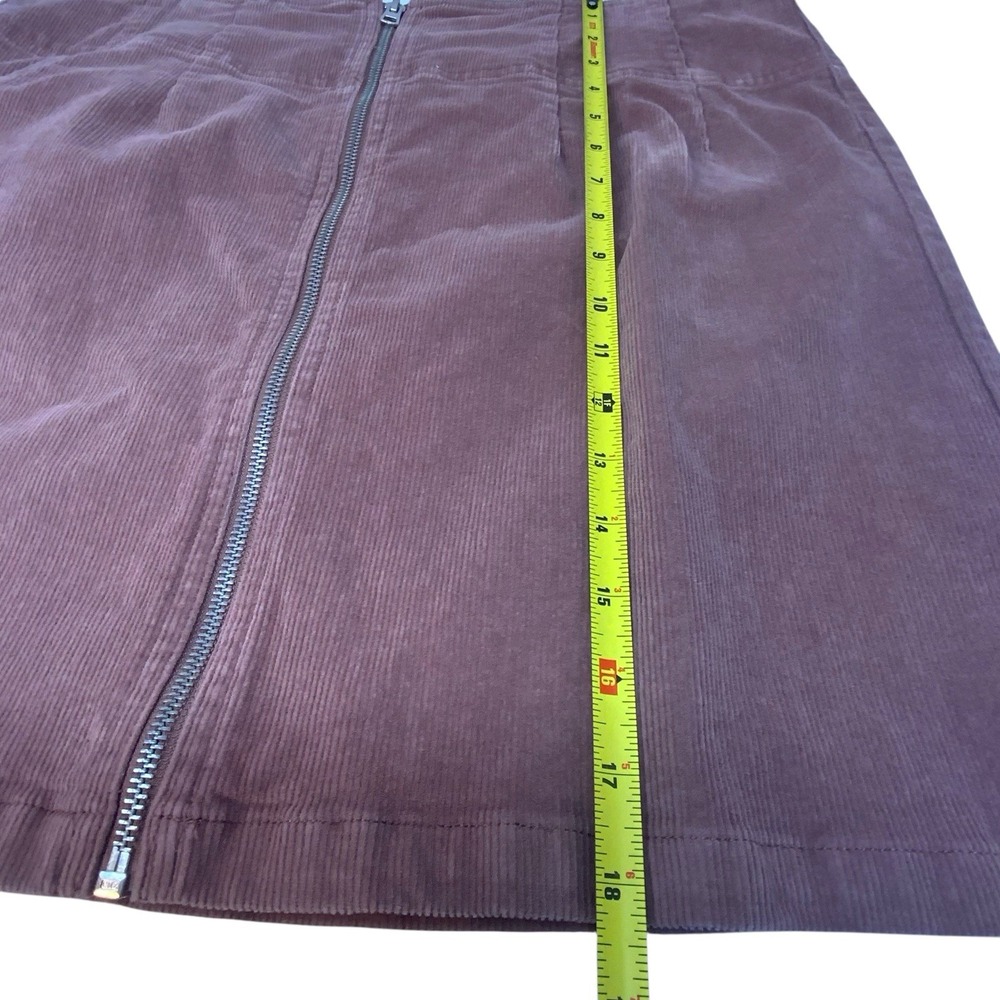 Wild Fable Corduroy Mini Skirt Size 16 Full Zip Front Utility GORP Y2K 80s 90s - Picture 12 of 16